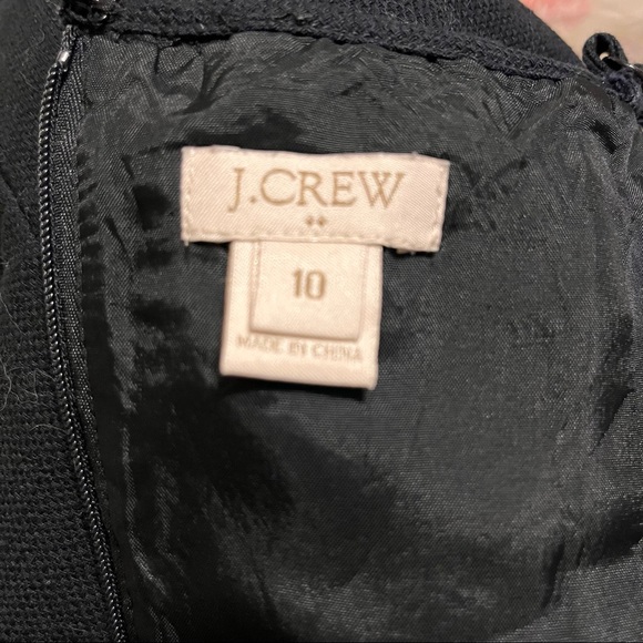 J Crew Black Scalloped Fit Flare Dress - Picture 4 of 5